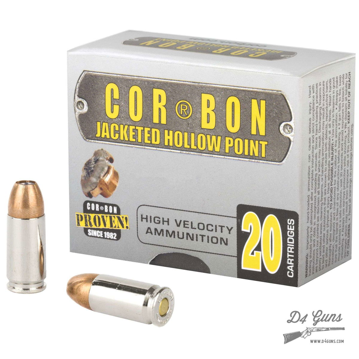 Corbon 9mm Luger (+P) 125gr JHP 20 Rounds SD09125/20 757750355323 | D4 Guns