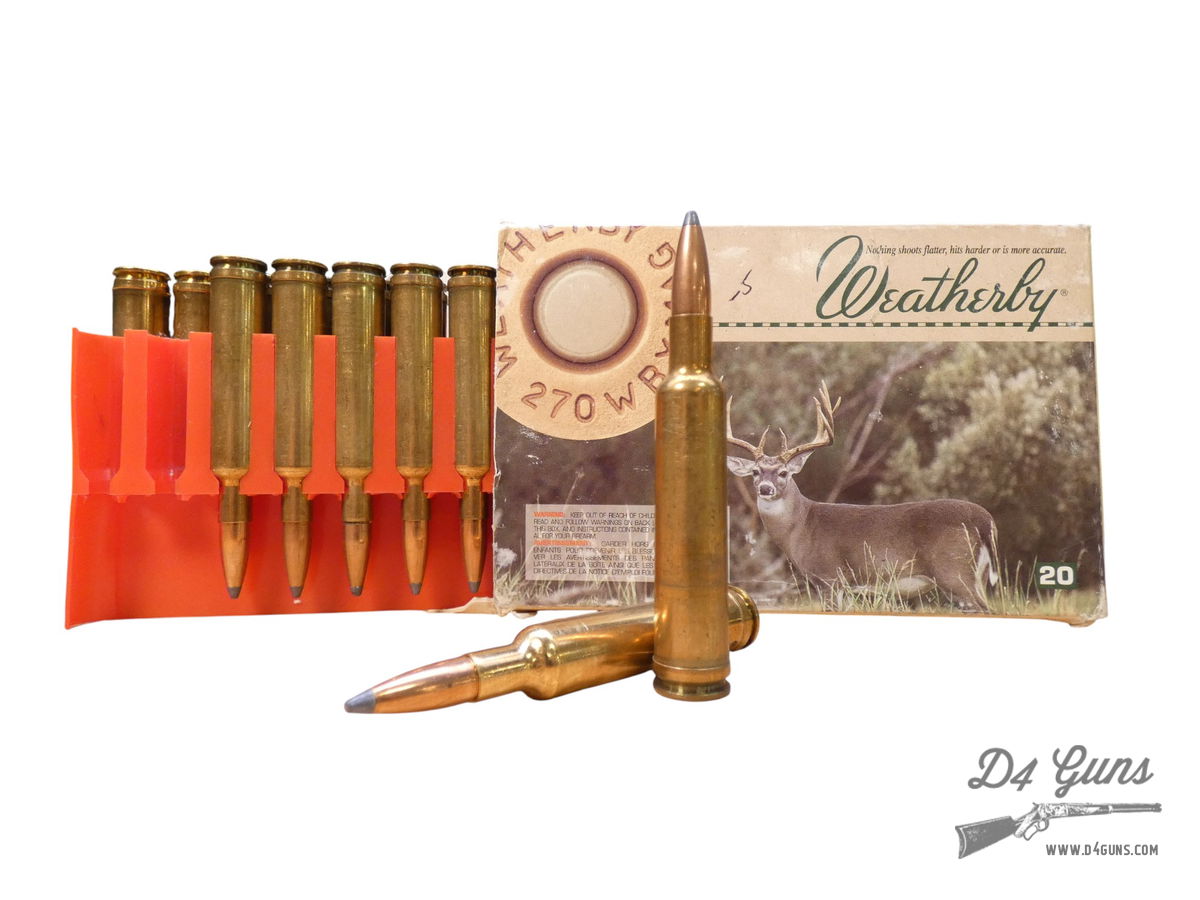Weatherby .270 Weatherby Mag 150gr NP UHV 20 Rounds 747115020287 | D4 Guns
