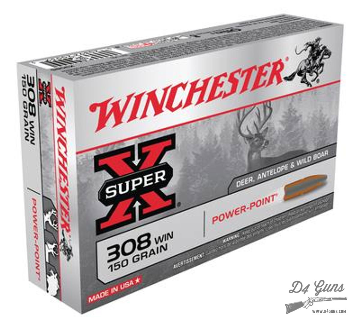 Winchester Super-X .308 Win 150gr Power-Point 20 Rounds X3085 