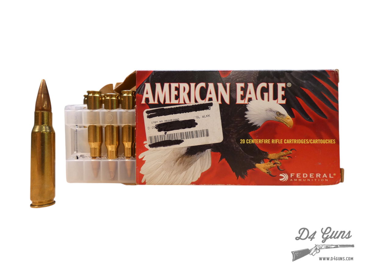 Federal American Eagle .308 Win 150gr FMJ 20 Rounds AE308D 029465085339 ...