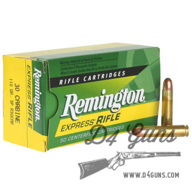 Remington .30 Carbine 110gr SP 50 Rounds R30CAR 047700053806 | D4 Guns
