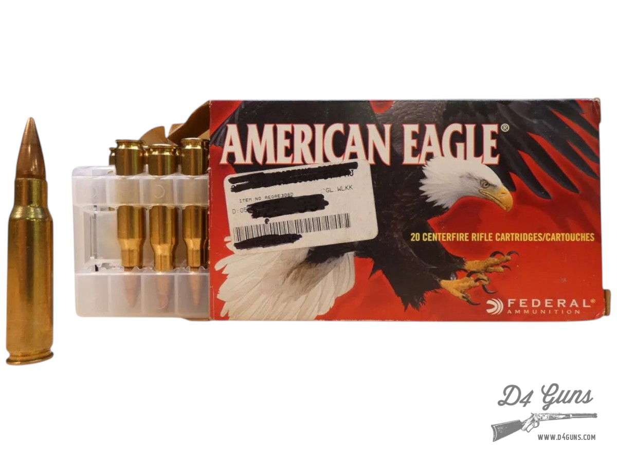 Federal American Eagle .308 Win 150gr FMJ 20 Rounds AE308D 029465085339 ...