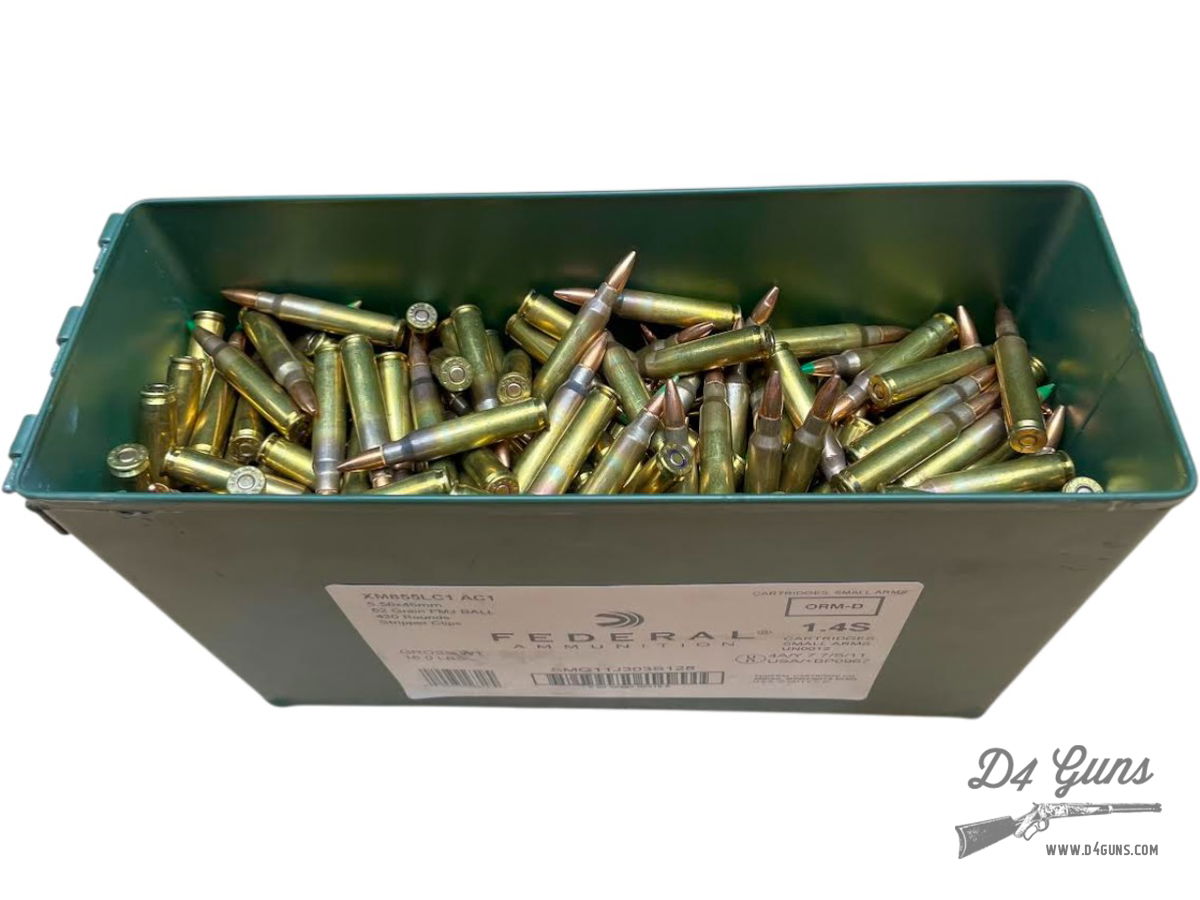 Plinker Pack 5.56x45mm NATO M855 & FMJ 500 Rounds in Ammo Can | D4 Guns