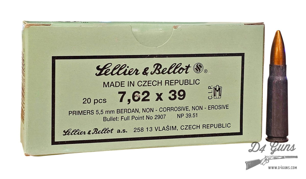 7.62x39 124gr FMJ – 20rd