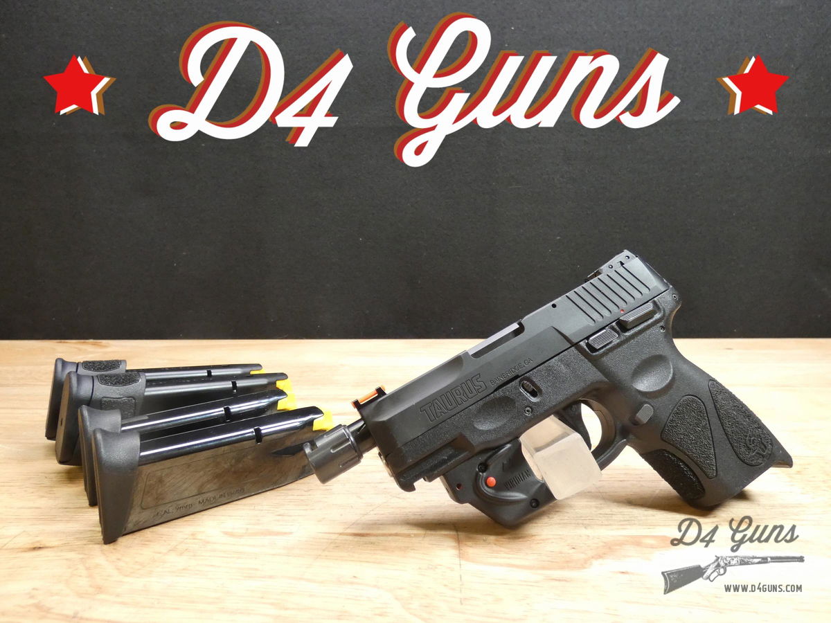 Taurus G2c - 9mm - w/ Laser & Threaded BBL - 4 Mags - CCW - PT111 ...