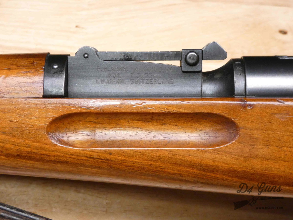 Swiss K31 - 7.5x55mm - Straight Pull Bolt - Battle Rifle - Schmidt ...