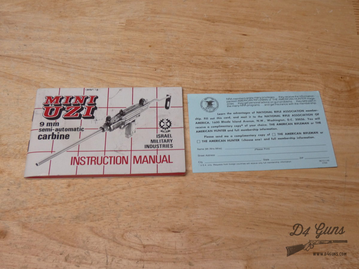 UNFIRED Action Arms IMI Uzi Mini Carbine - 9mm - XLNT w/ OG Case & MORE - C-img-41