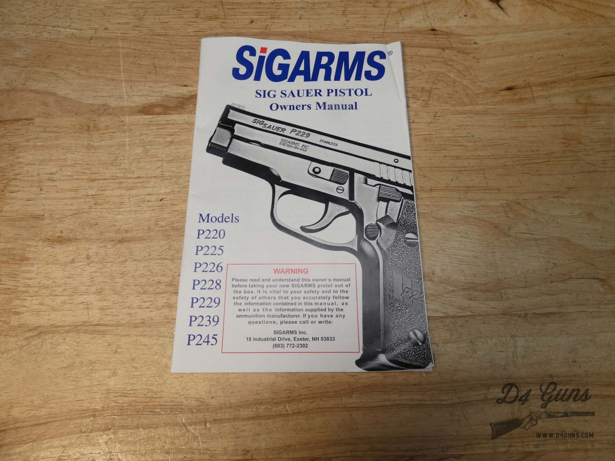 Sig Sauer P229 - .40 S&W - w/ OG Case + 2 Mags & MORE - Sigarms-img-20