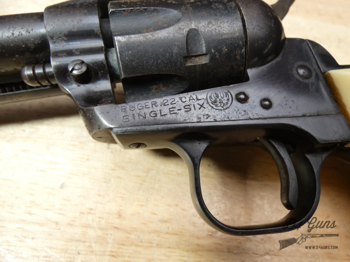 Sturm Ruger Single-Six - .22 LR - 1960 - 3 Screw - 4-Click - Stag Grips!-img-28