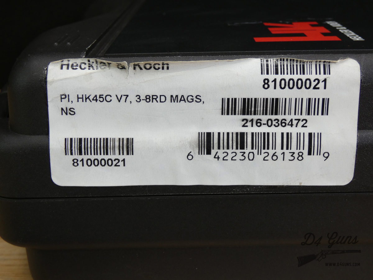 Heckler & Koch HK45C V7 - .45 ACP - 2 Mags & MORE - HK 45 Compact H&K45-img-25