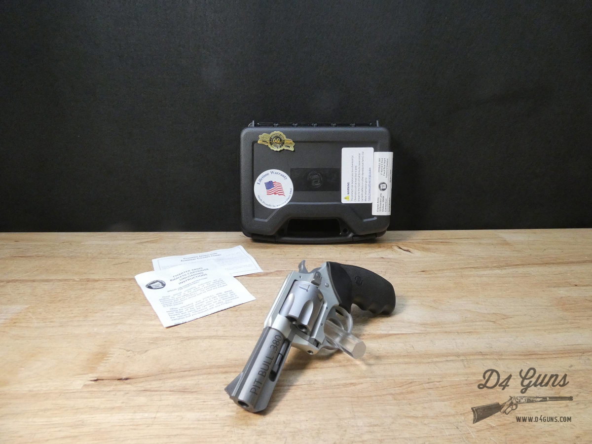 Charter Arms Pitbull 380 - .380 ACP - Stainless Compact Revolver w/ OG Case-img-1