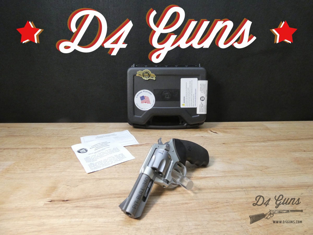 Charter Arms Pitbull 380 - .380 ACP - Stainless Compact Revolver w/ OG Case-img-0