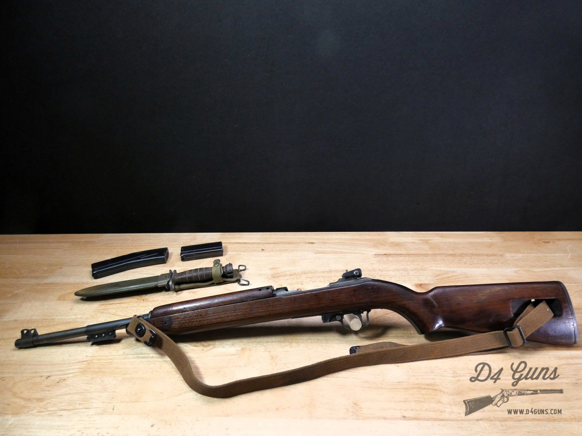 Underwood M1 Carbine - .30 Carbine - MFG 1944 - WW2 - WWII - w/ 2 Mags - C-img-1