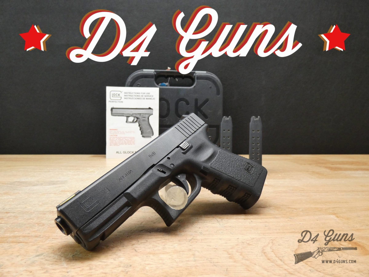 Glock 19 Gen3 - 9mm - w/ 2 Mags & OG Case - Gen 3 - CCW - G19-img-0