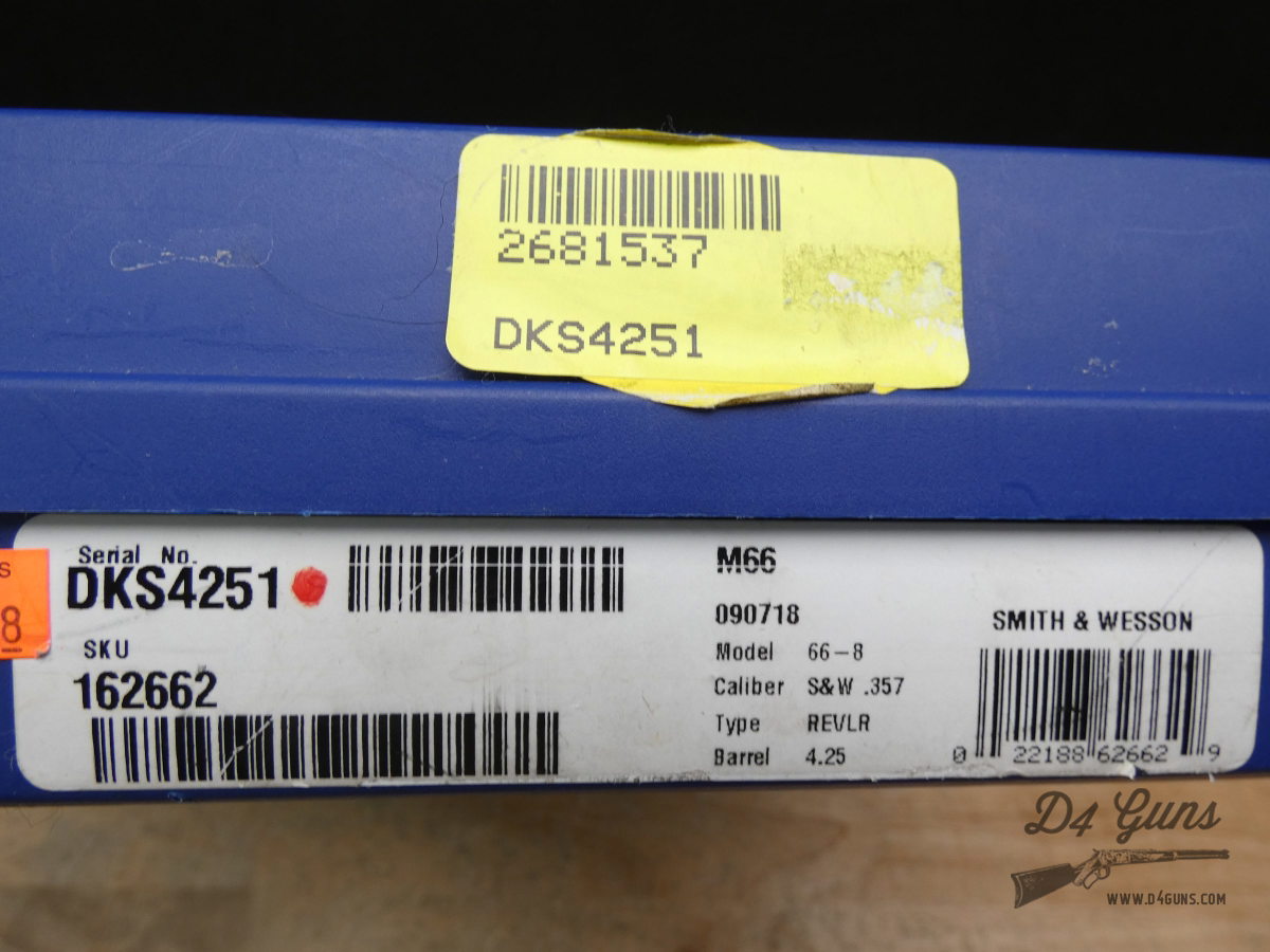 Smith & Wesson Model 66-8 - .357 Mag - S&W 66 - Stainless - M66-img-40