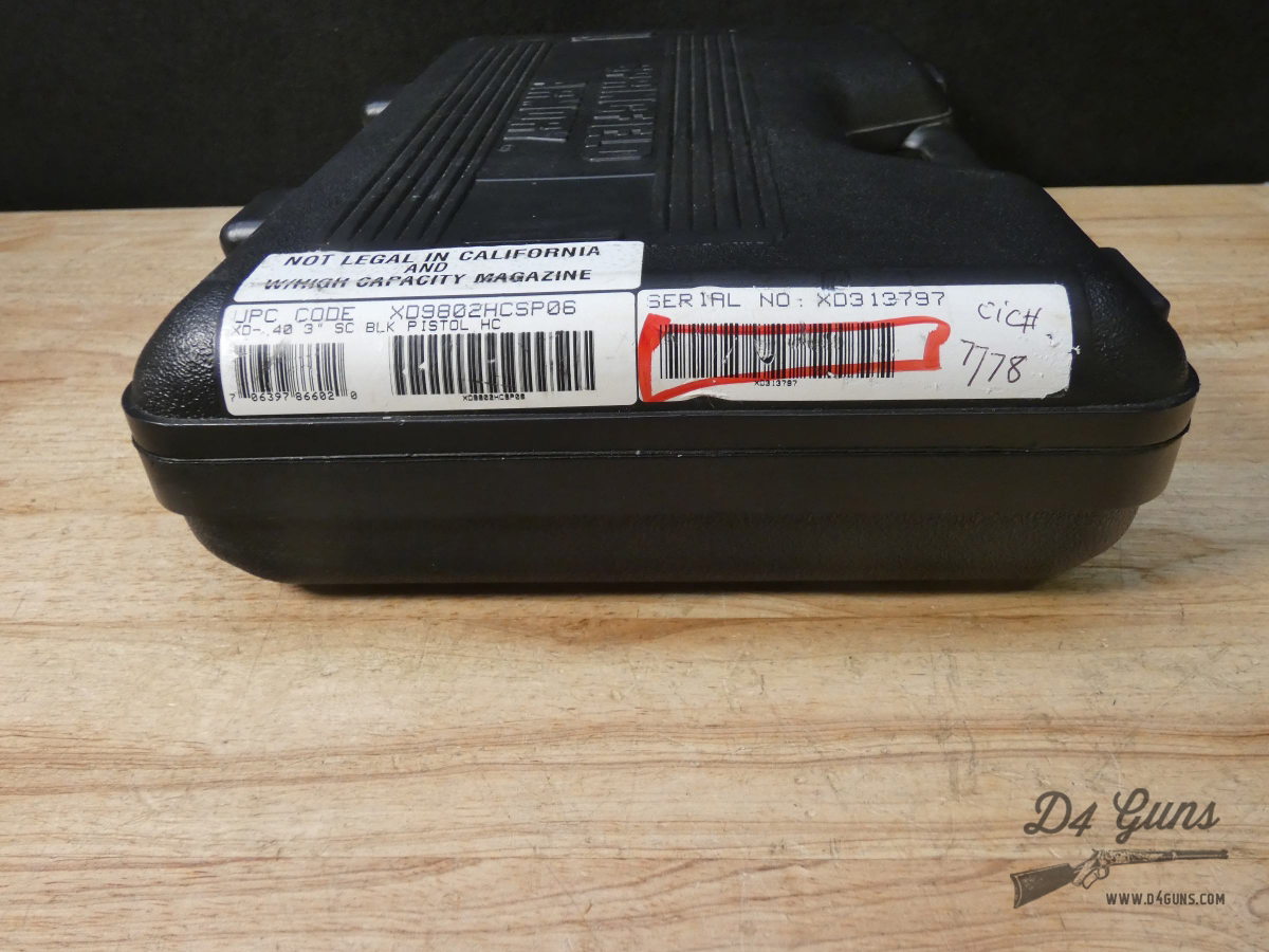 Springfield Armory XD-40 Sub-Compact - .40 S&W - w/ 3 Mags + More - XD -img-20