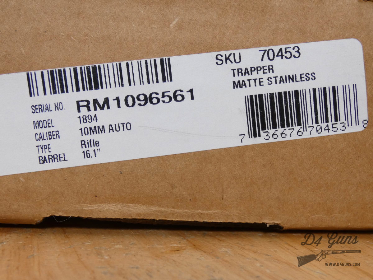 Marlin 1894 Trapper - 10mm Auto - Ruger - Stainless - Skinner Sight -  C-img-37