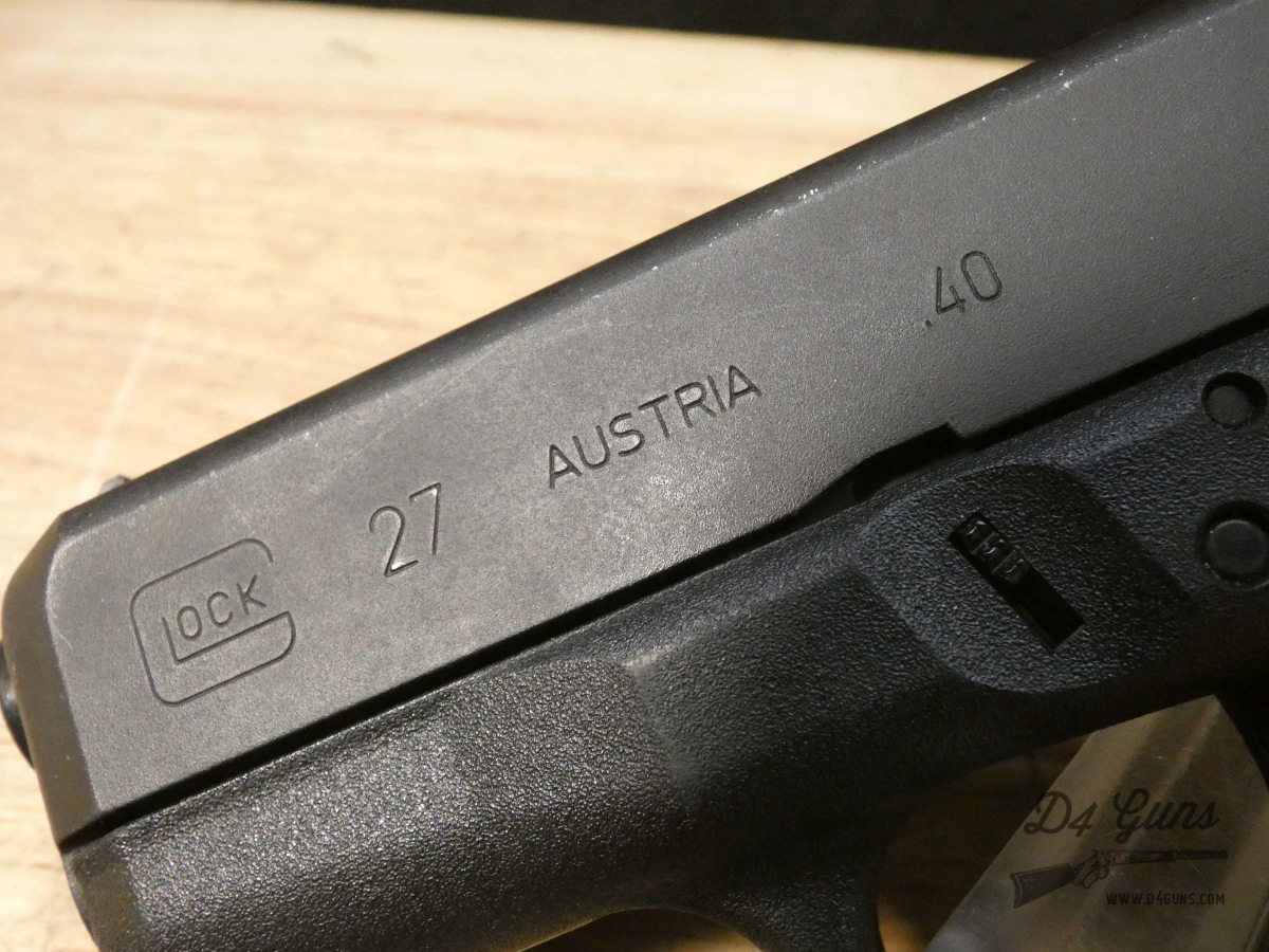 Glock 27 Gen 3 - .40 S&W - G27 - Tupperware Case + 2 Mags - Sub Compact-img-19