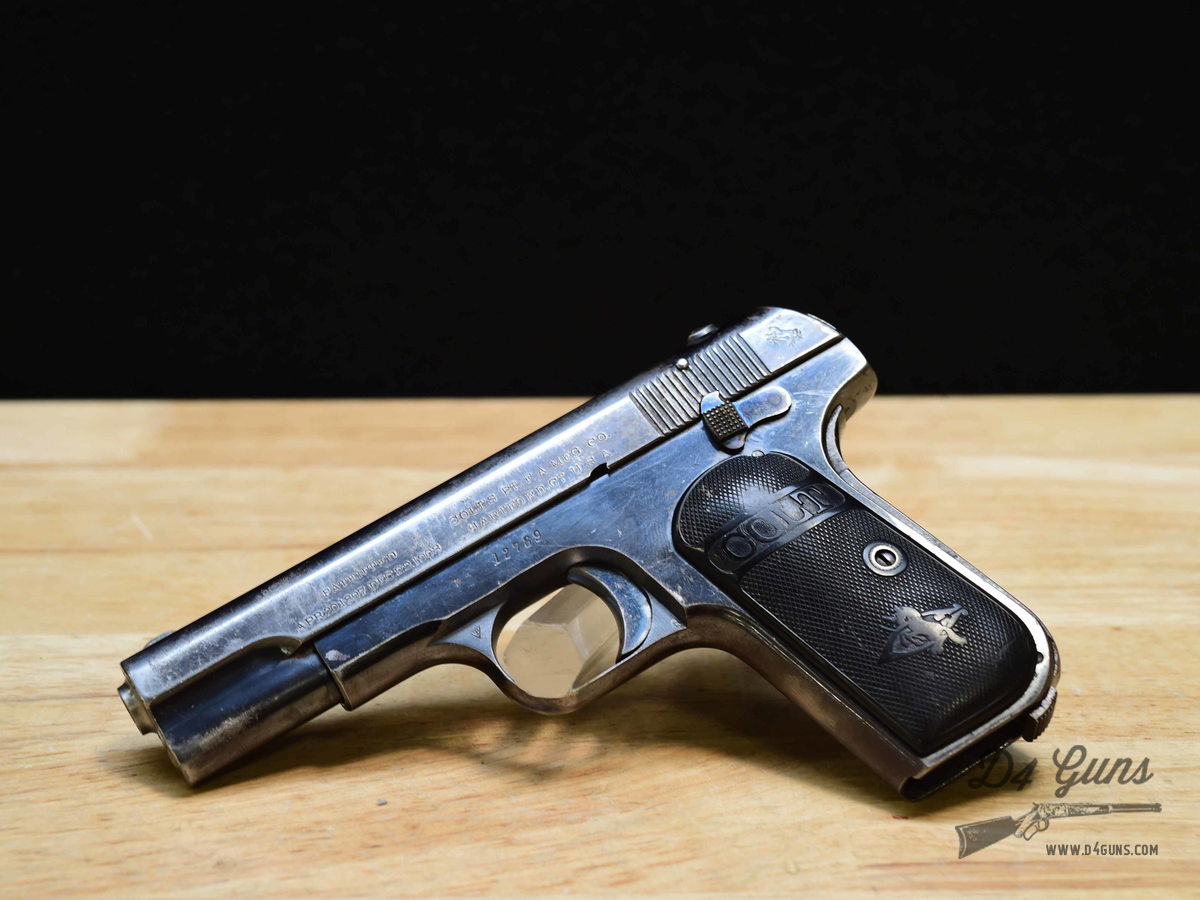 Colt Model 1908 Pocket Hammerless - .380 ACP - MFG 1913 - PD Marked! - C-img-2