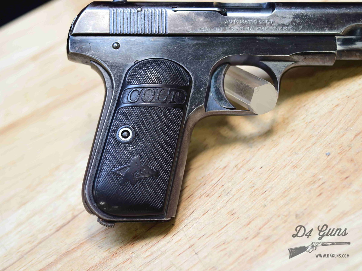 Colt Model 1908 Pocket Hammerless - .380 ACP - MFG 1913 - PD Marked! - C-img-12