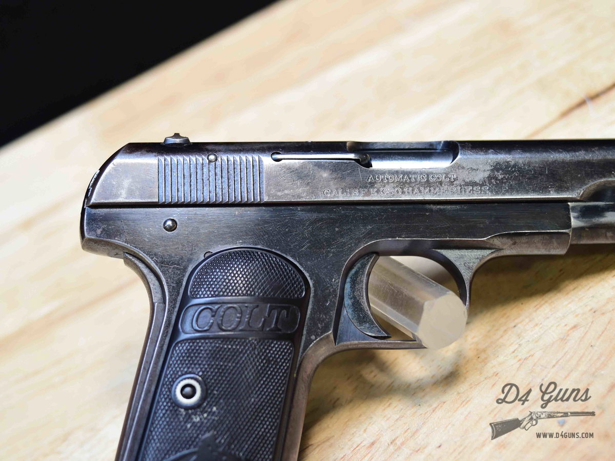 Colt Model 1908 Pocket Hammerless - .380 ACP - MFG 1913 - PD Marked! - C-img-13