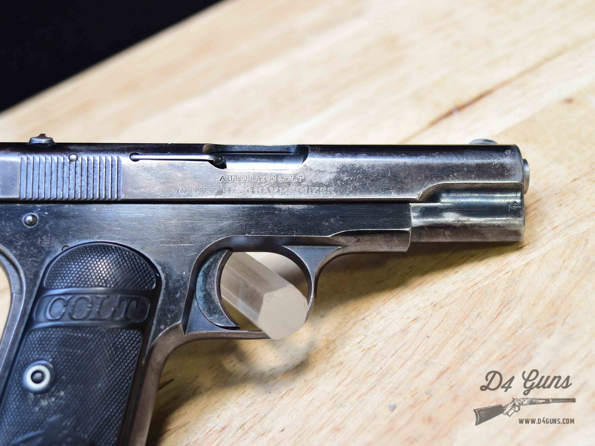 Colt Model 1908 Pocket Hammerless - .380 ACP - MFG 1913 - PD Marked! - C-img-14