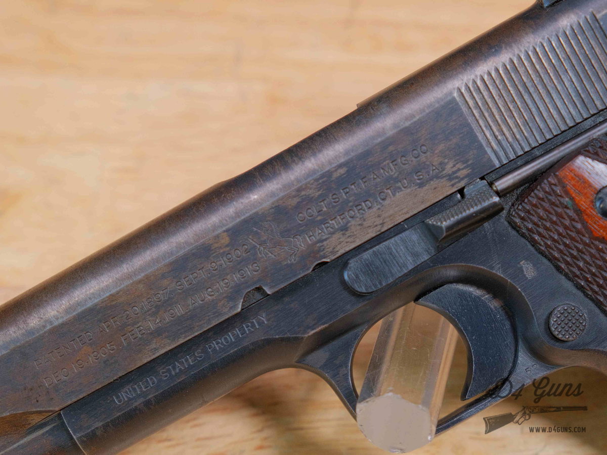 Colt Model of 1911 US ARMY - .45 ACP - WWI - MFG 1918 - S8 Stamp - C-img-4