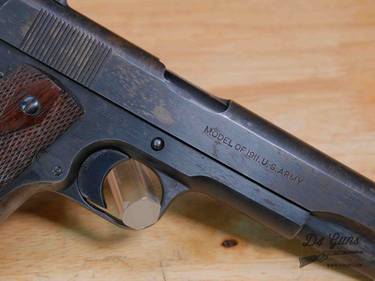 Colt Model of 1911 US ARMY - .45 ACP - WWI - MFG 1918 - S8 Stamp - C-img-9