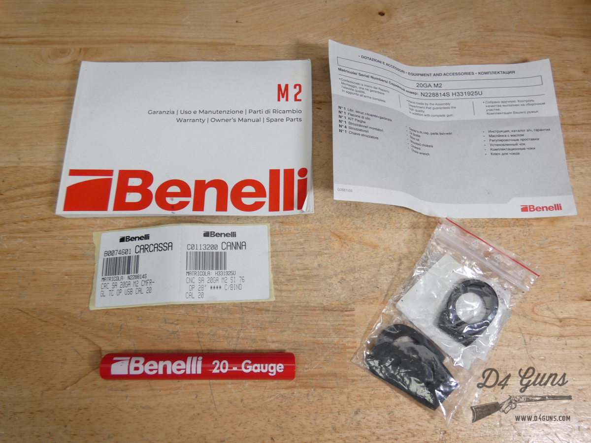 Benelli M2 Field - 20 Ga - 4 Chokes + Case & Box - 2022 - Black Synthetic -img-47