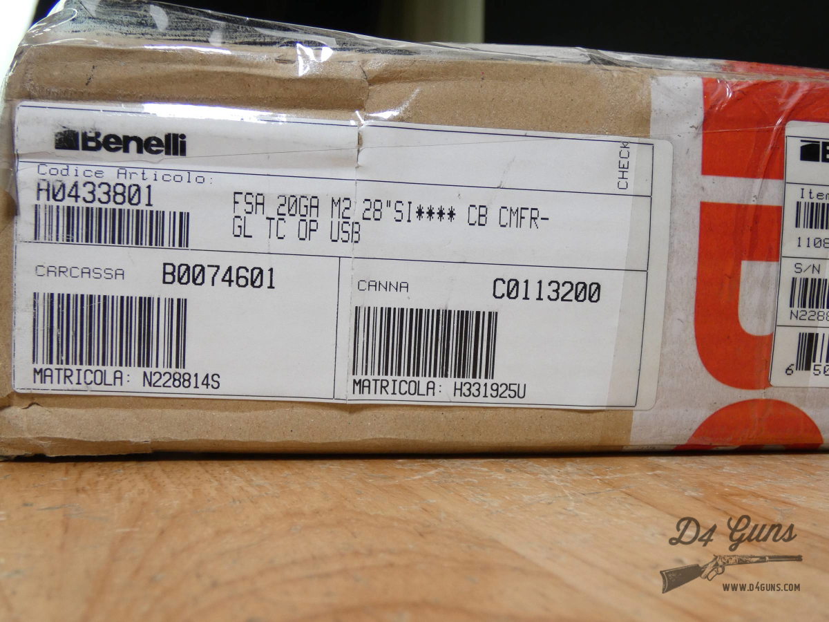 Benelli M2 Field - 20 Ga - 4 Chokes + Case & Box - 2022 - Black Synthetic -img-50