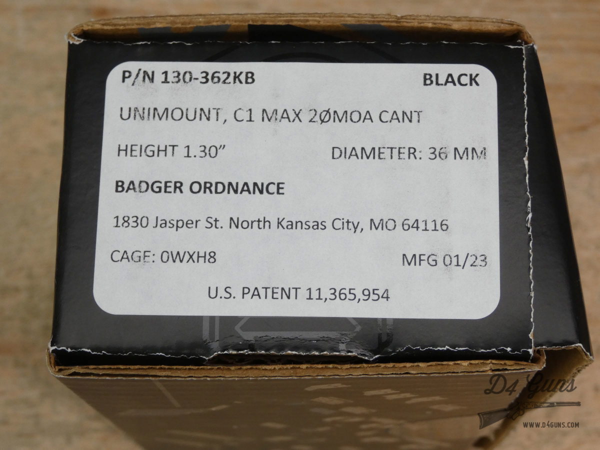 Badger Ordnance Condition One C1 MAX UniMount 36mm 1.3 in 20 MOA -img-11