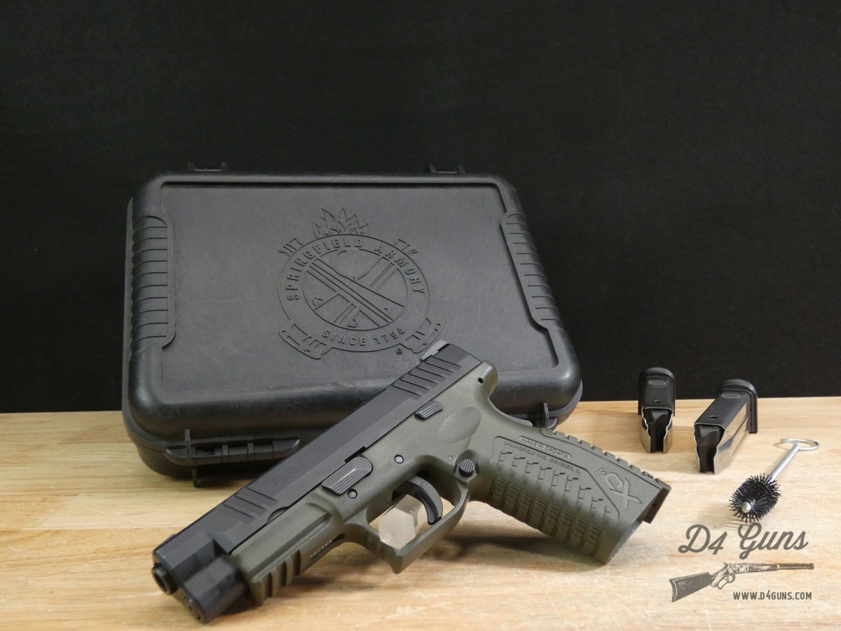 Springfield XDm-9 - 9mm - Case + 2 Mags - XDM9 - Bi-Tone - Black / OD Green-img-1
