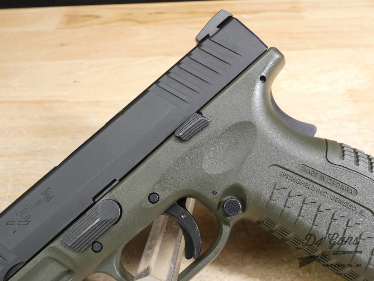 Springfield XDm-9 - 9mm - Case + 2 Mags - XDM9 - Bi-Tone - Black / OD Green-img-4