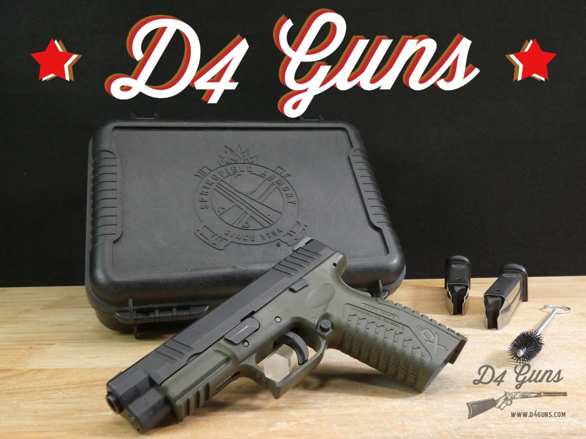 Springfield XDm-9 - 9mm - Case + 2 Mags - XDM9 - Bi-Tone - Black / OD Green-img-0