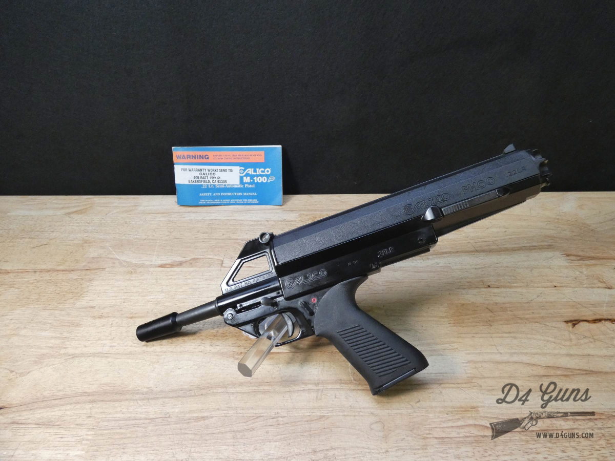Calico M-100P - .22 LR - M100 - w/ 100 Round Drum Mag & Manual-img-1