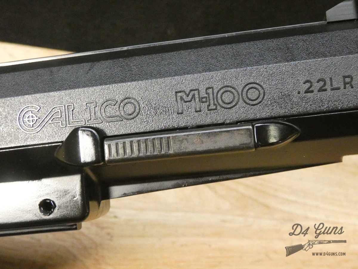 Calico M-100P - .22 LR - M100 - w/ 100 Round Drum Mag & Manual-img-30