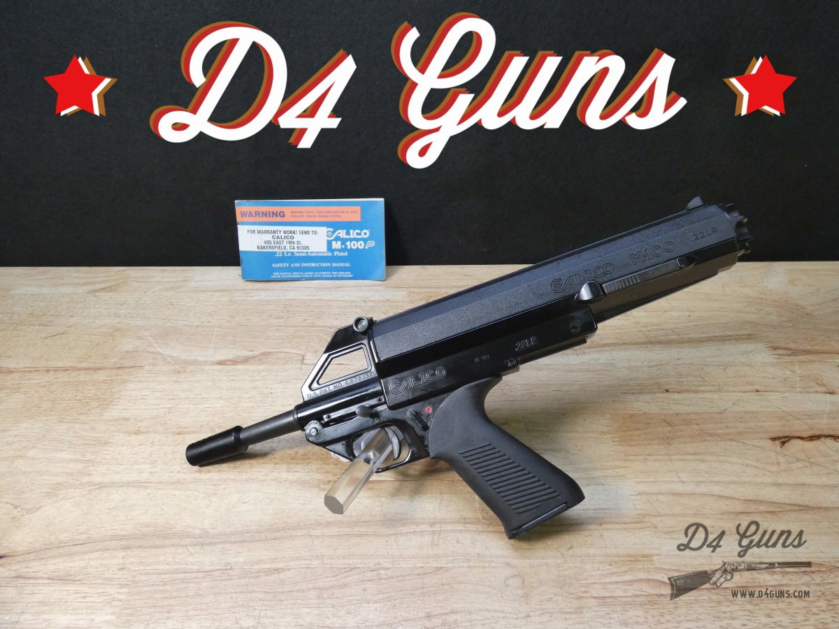 Calico M-100P - .22 LR - M100 - w/ 100 Round Drum Mag & Manual-img-0