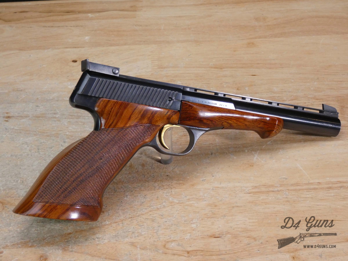 FN Browning Medalist - .22 LR - MFG 1968 - w/ Case + Mags & Patches-img-7