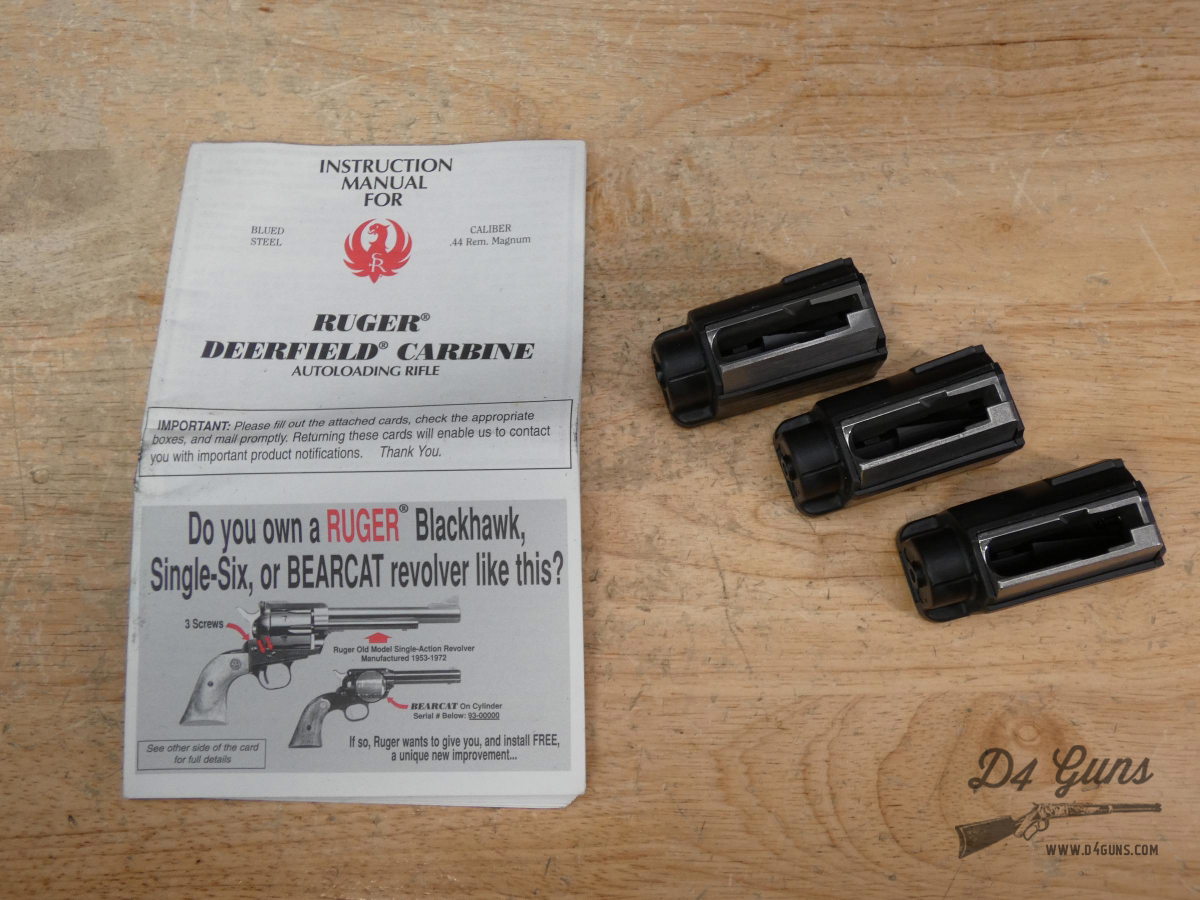 Ruger Deerfield Carbine - .44 Rem Mag - 3 Mags - MFG 2000 - Magnum Rifle-img-34