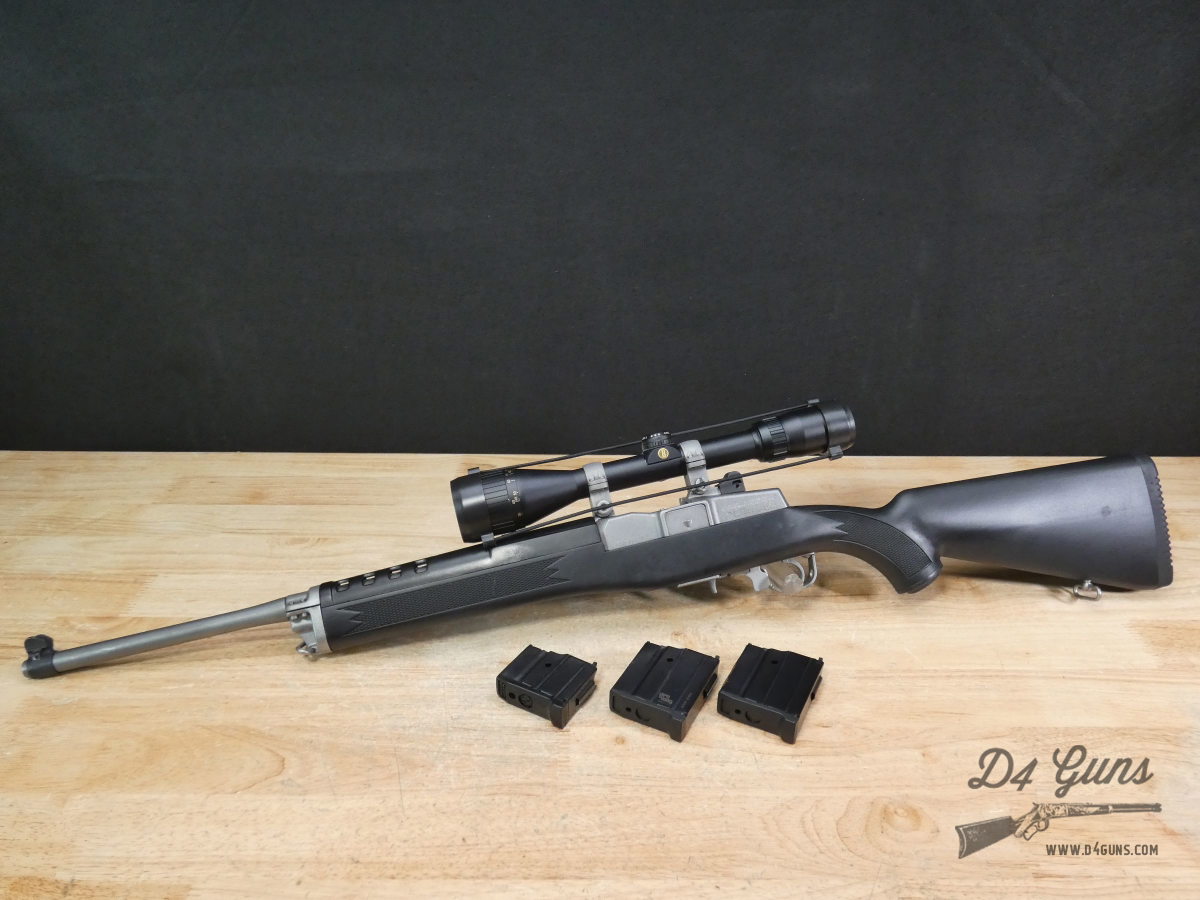 Ruger Mini-14 Ranch Rifle Stainless - .223 Rem - Synthetic - 2008 - Scope!-img-1