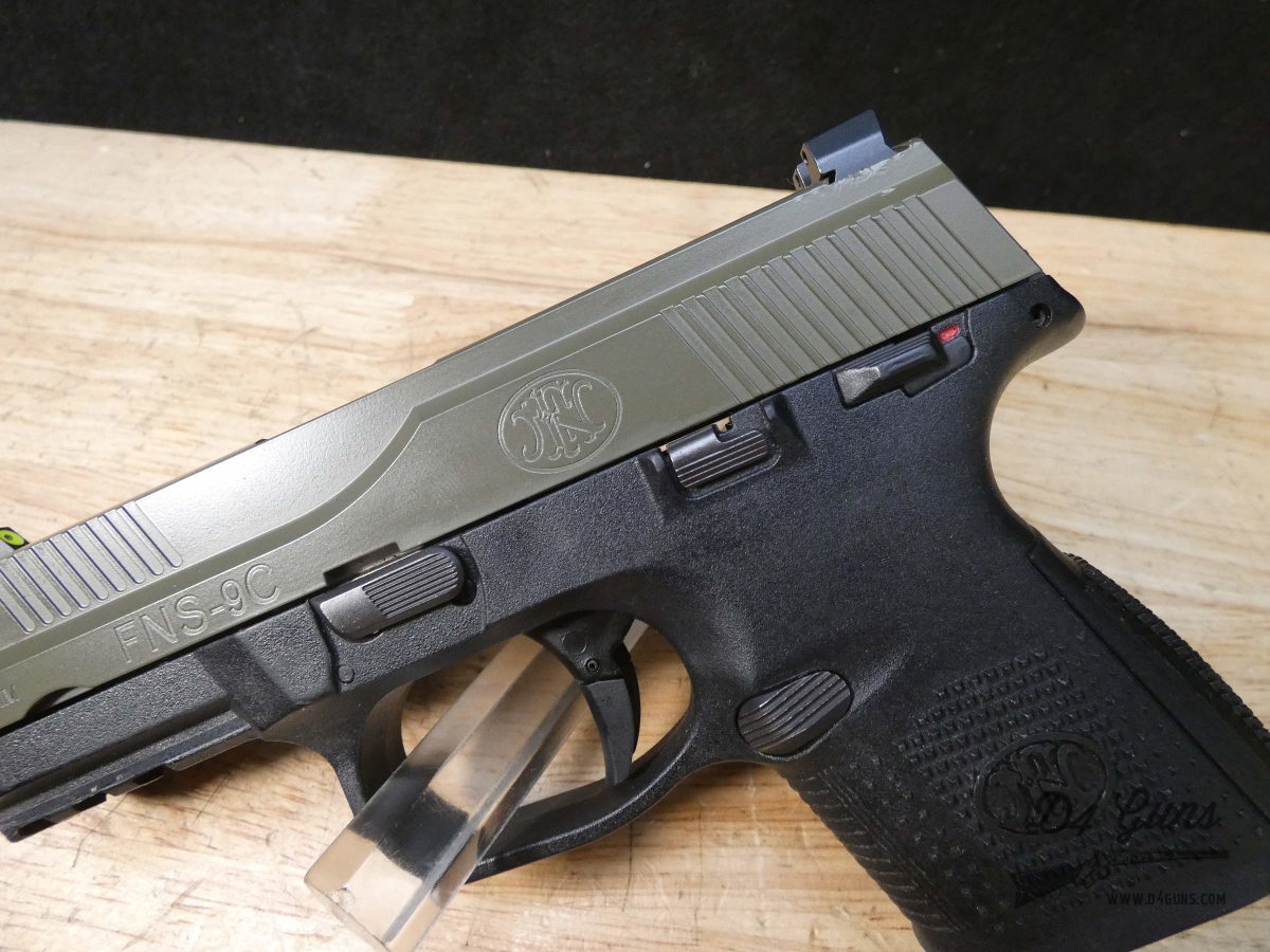 FN FNS-9 Compact - 9mm - Fabrique National FNS-9C w/ Mags - OD Green-img-5
