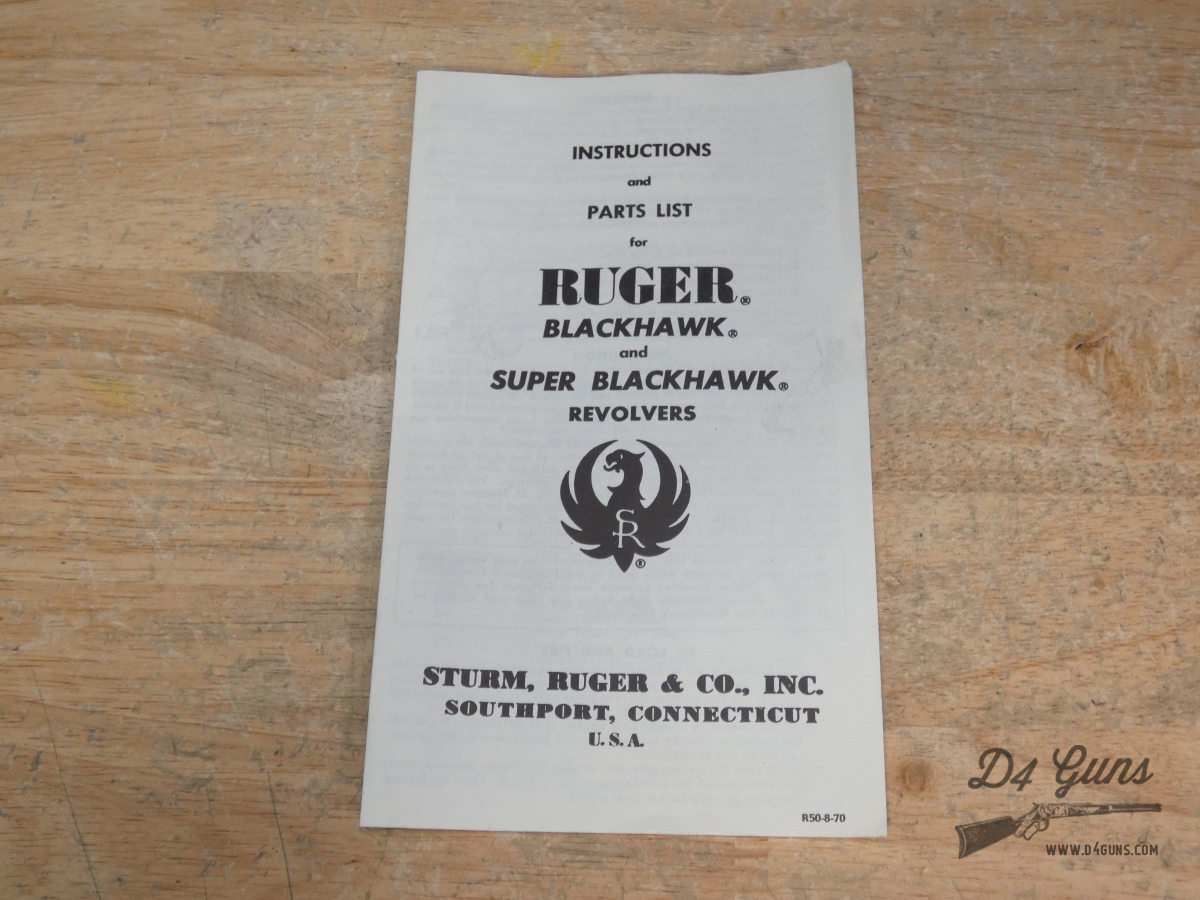 Ruger Super Blackhawk - .44 Mag - Mfg. 1972 - 4-Click - SAO - SAA - 7.5in-img-34