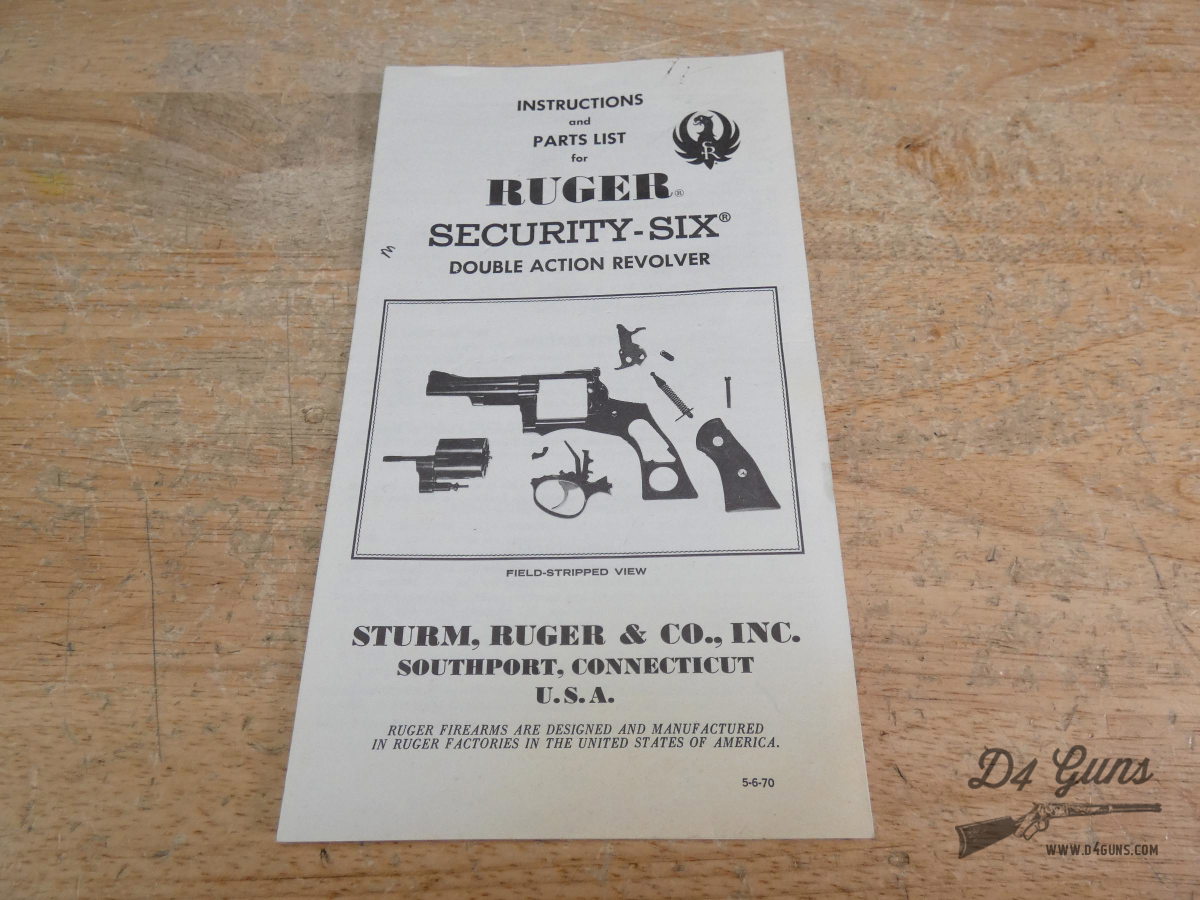 Ruger Security-Six - .357 Mag - 4IN BBL - MFG 1975 - DA/SA-img-33