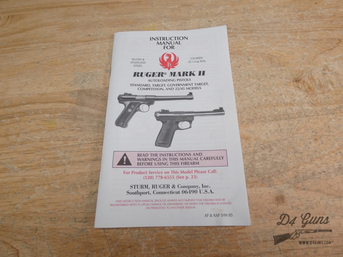 Ruger Mark II - .22 LR - 50 Year Anniversary Edition w/ Knife - MFG 1999-img-43