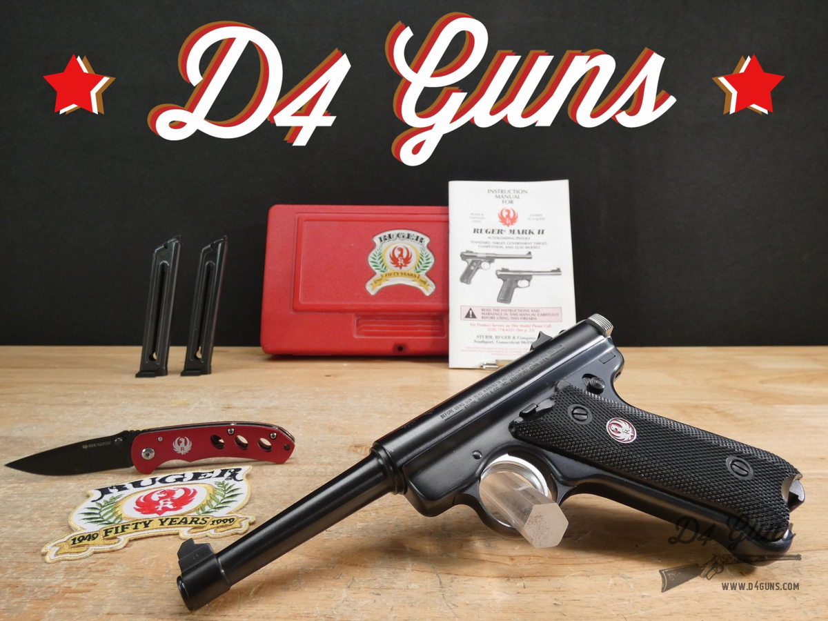 Ruger Mark II - .22 LR - 50 Year Anniversary Edition w/ Knife - MFG 1999-img-0