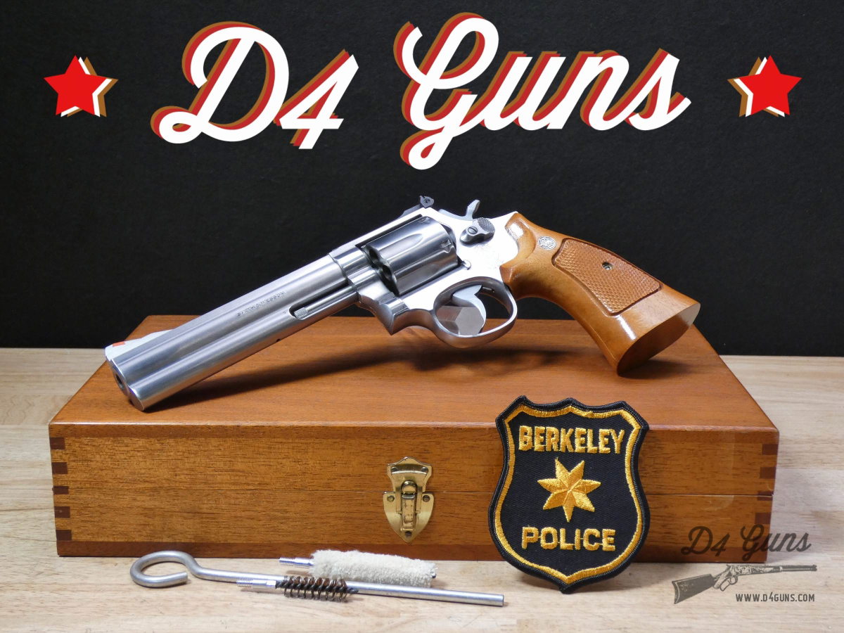 Smith & Wesson 686 NO DASH - .357 Mag - Stainless - Pre-Lock - Wood Case -img-0