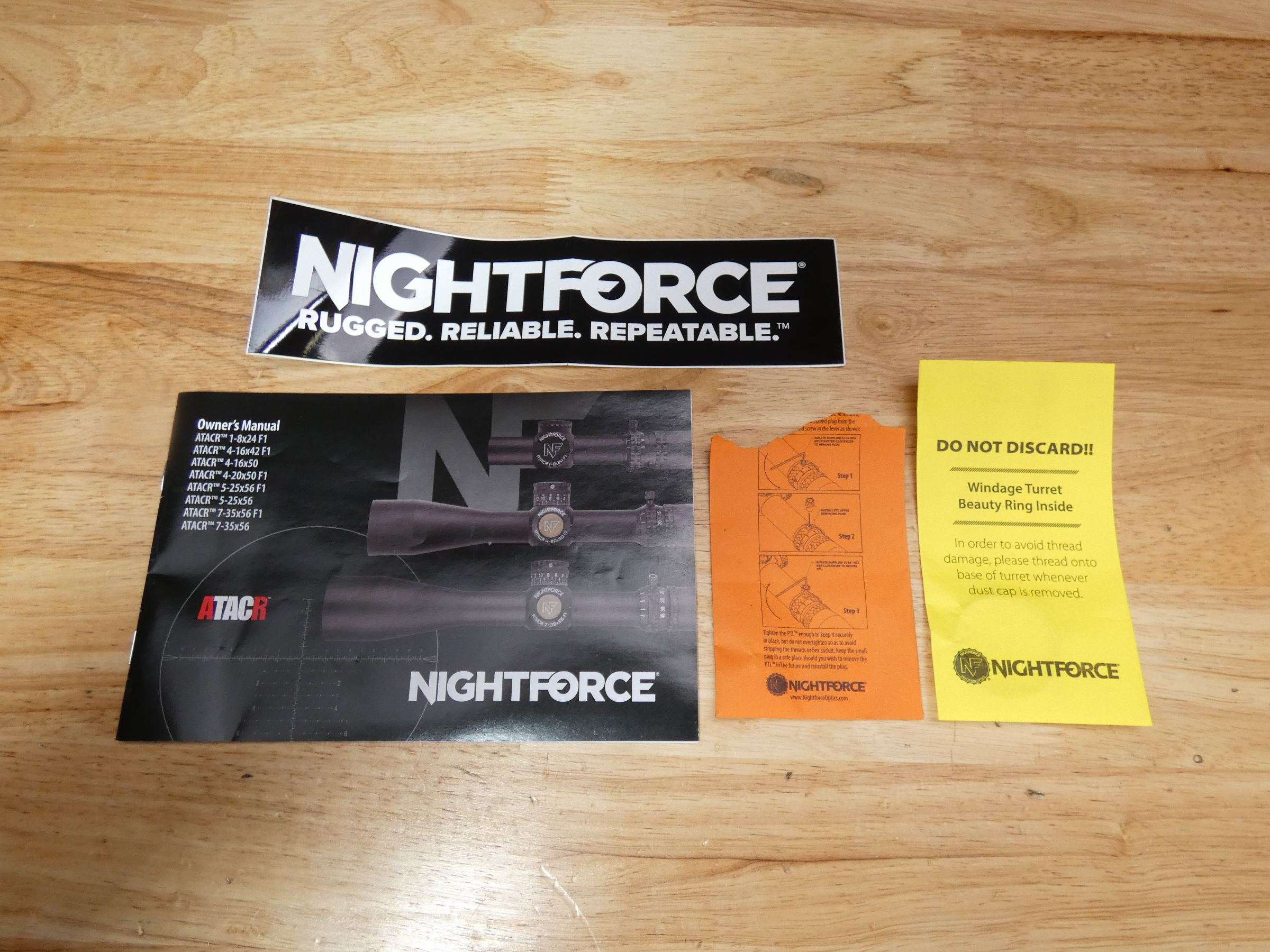NightForce ATACR 4-20x50 F1 Riflescope - OG Box &amp; MORE - First Focal ...