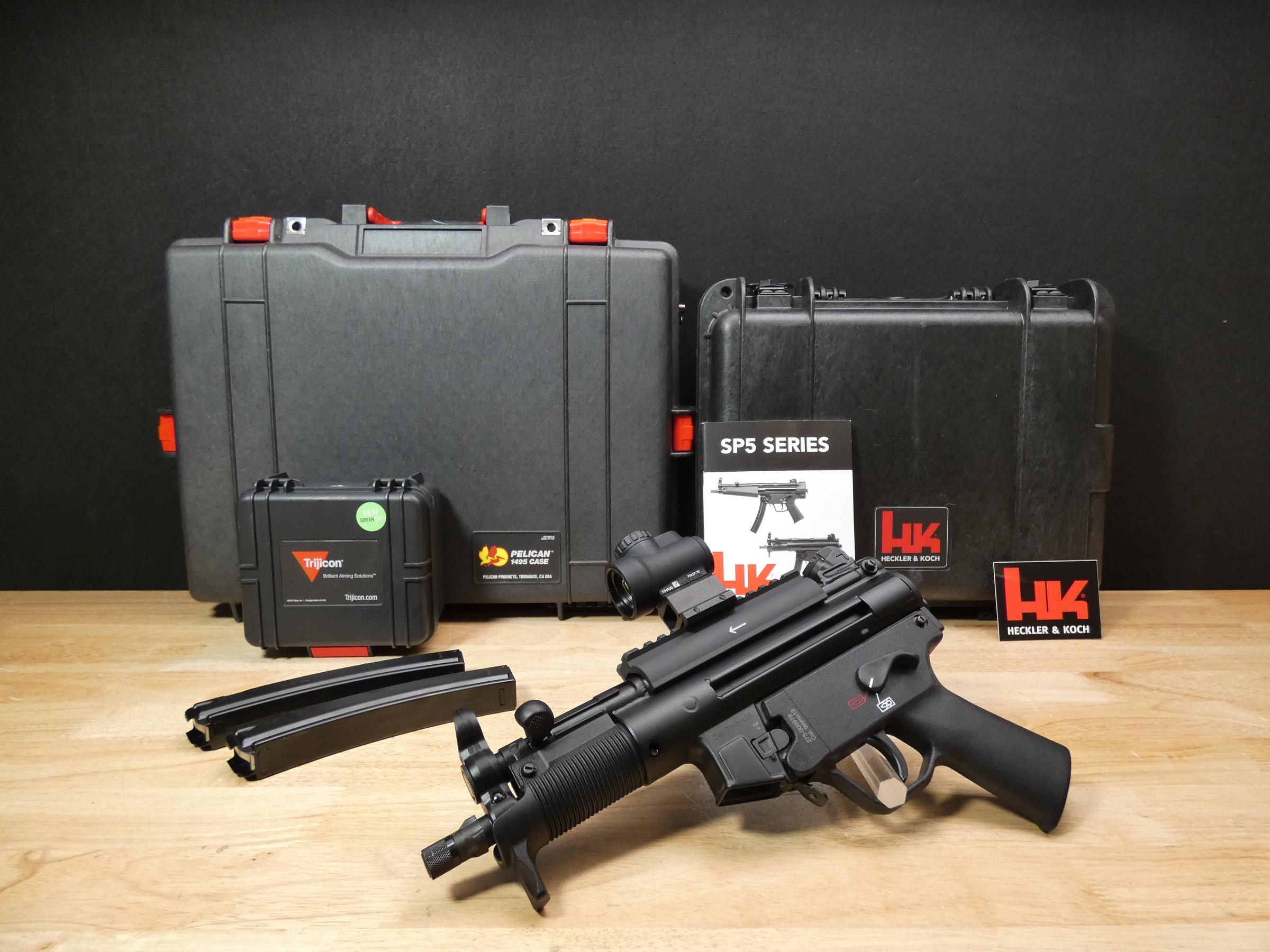 LIKE NEW Heckler & Koch SP5K-PDW - 9mm - HK SP5 - H&K w/ Trijicon MRO - C-img-1