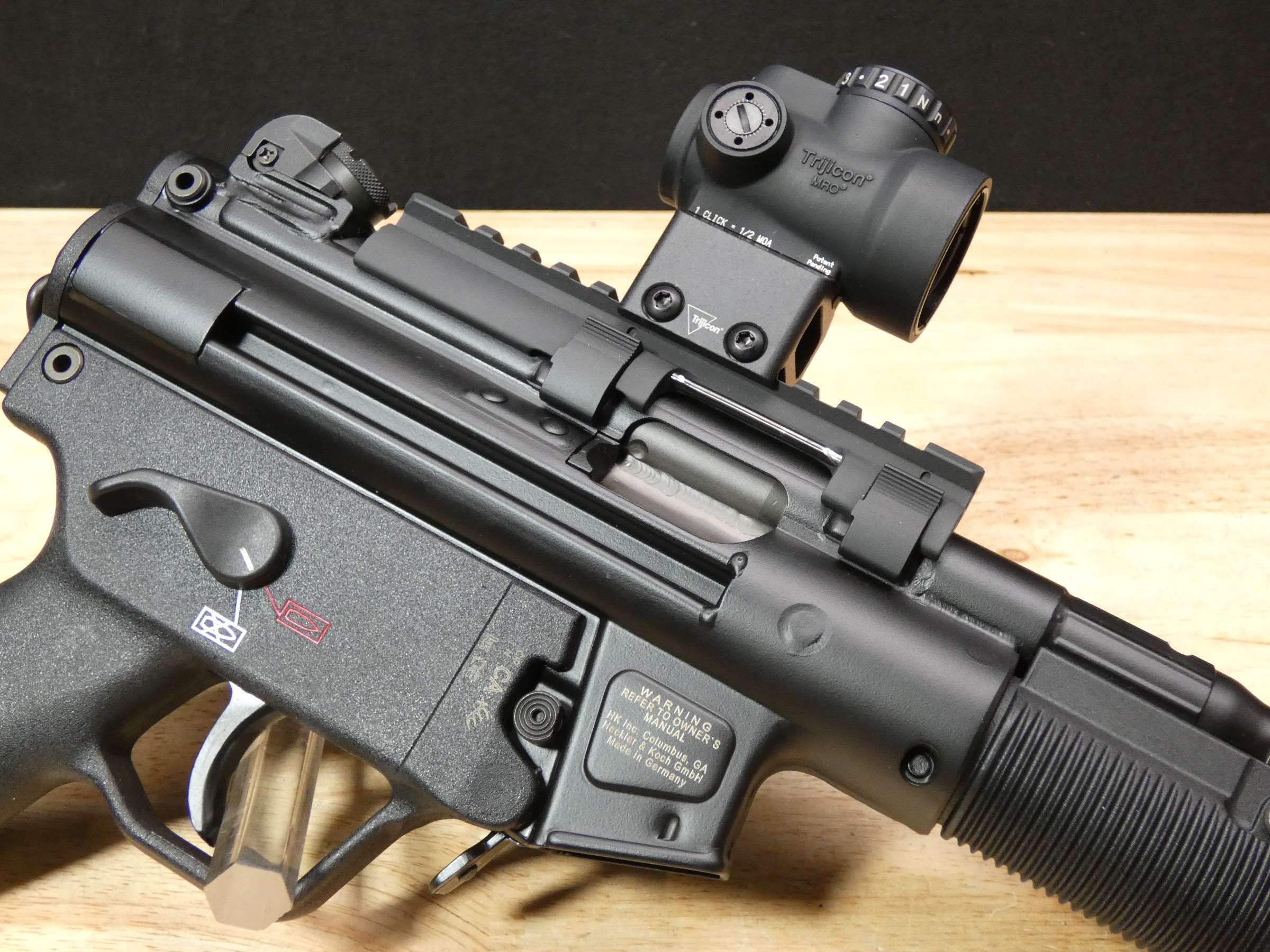 LIKE NEW Heckler & Koch SP5K-PDW - 9mm - HK SP5 - H&K w/ Trijicon MRO - C-img-12