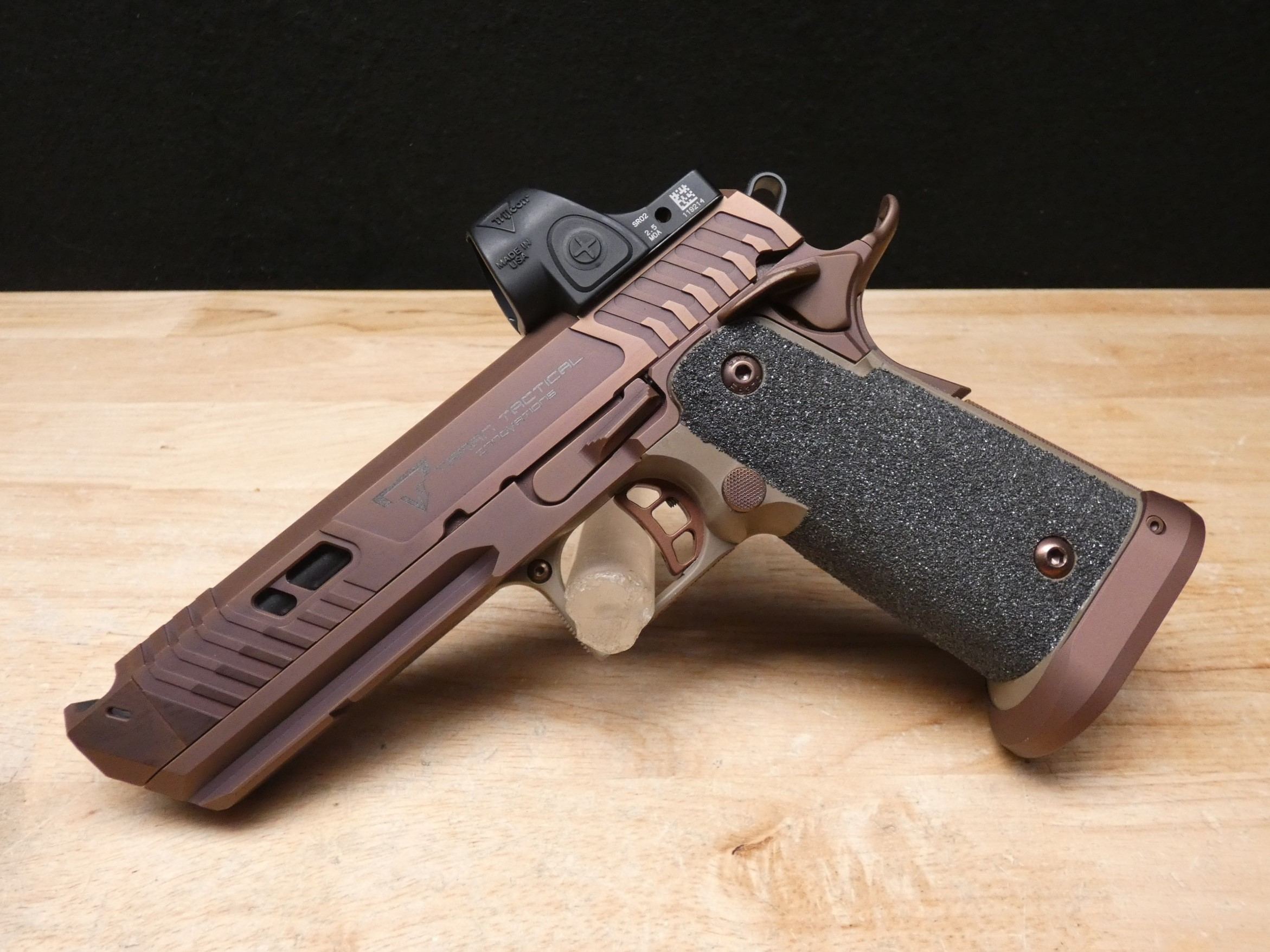 Taran Tactical Sand Viper 2011 - 9mm - XLNT w/ Trijicon SRO & MORE - C-img-3